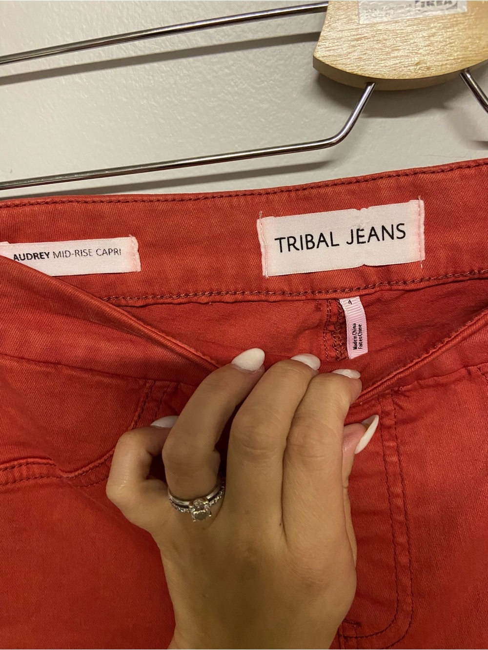 Women's Rust Cropped Bootcut Jeans - Classic Stretch - Picture 3 of 3